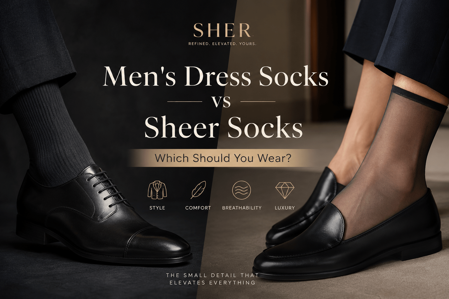 Men's Dress Socks vs Sheer Socks: Which Should You Wear? - SHÉR