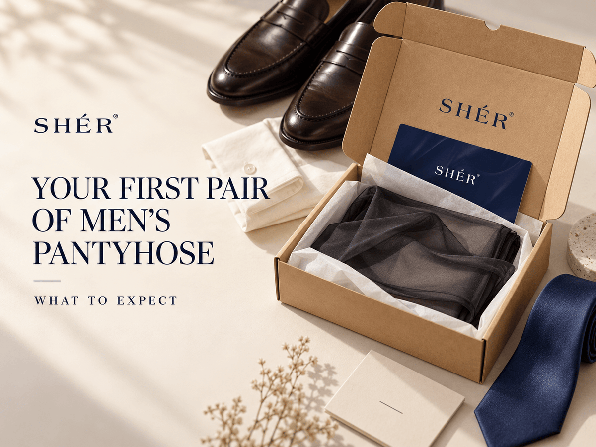 Your First Pair of Men’s Pantyhose: What to Expect - SHÉR