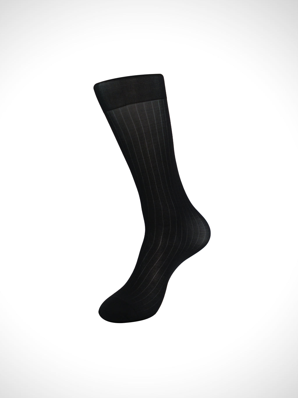 Wide-Stripe Sheer Men’s Socks – Bold Pattern with Silky Breathable Fit