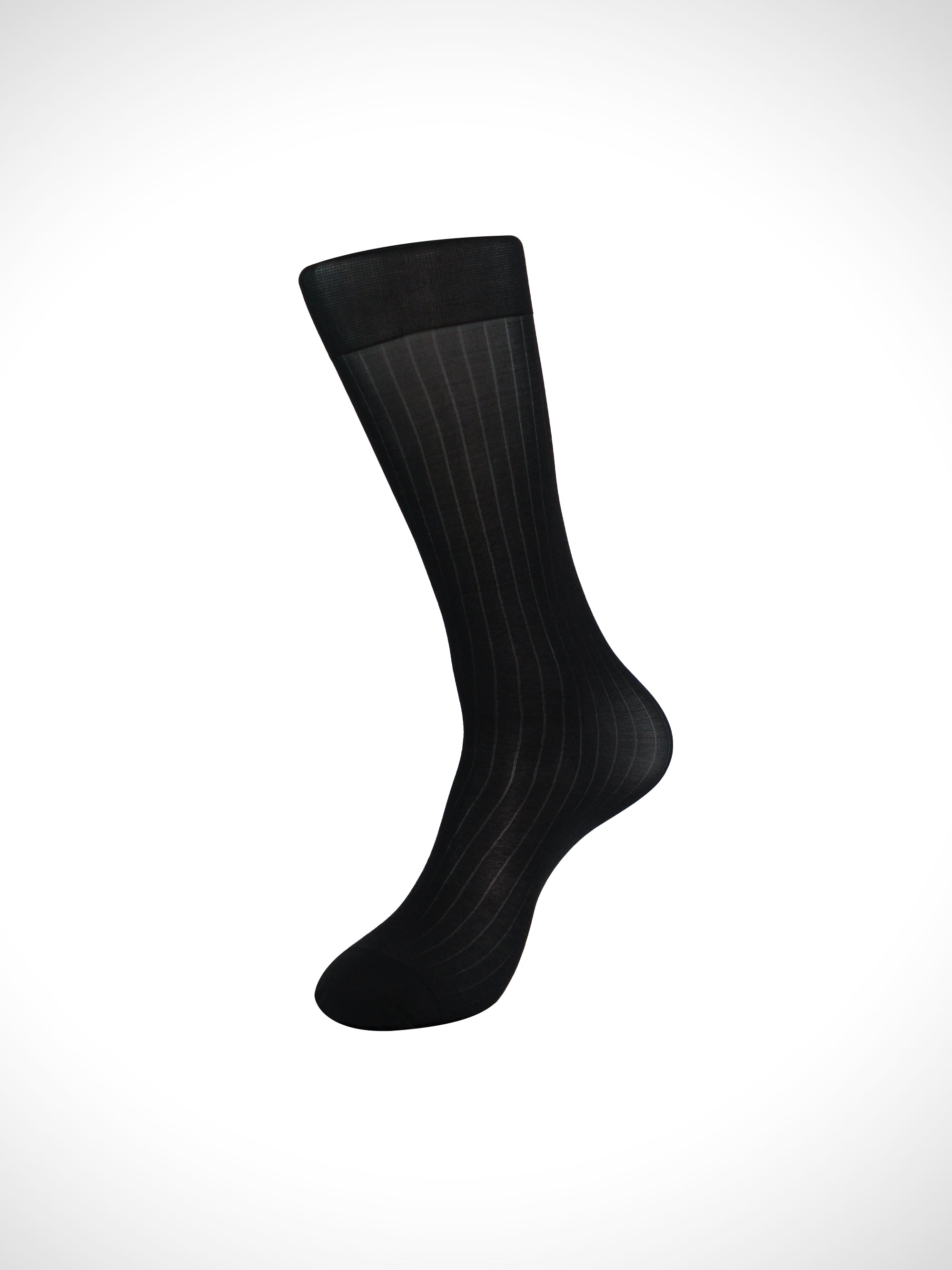 Wide-Stripe Sheer Men’s Socks – Bold Pattern with Silky Breathable Fit