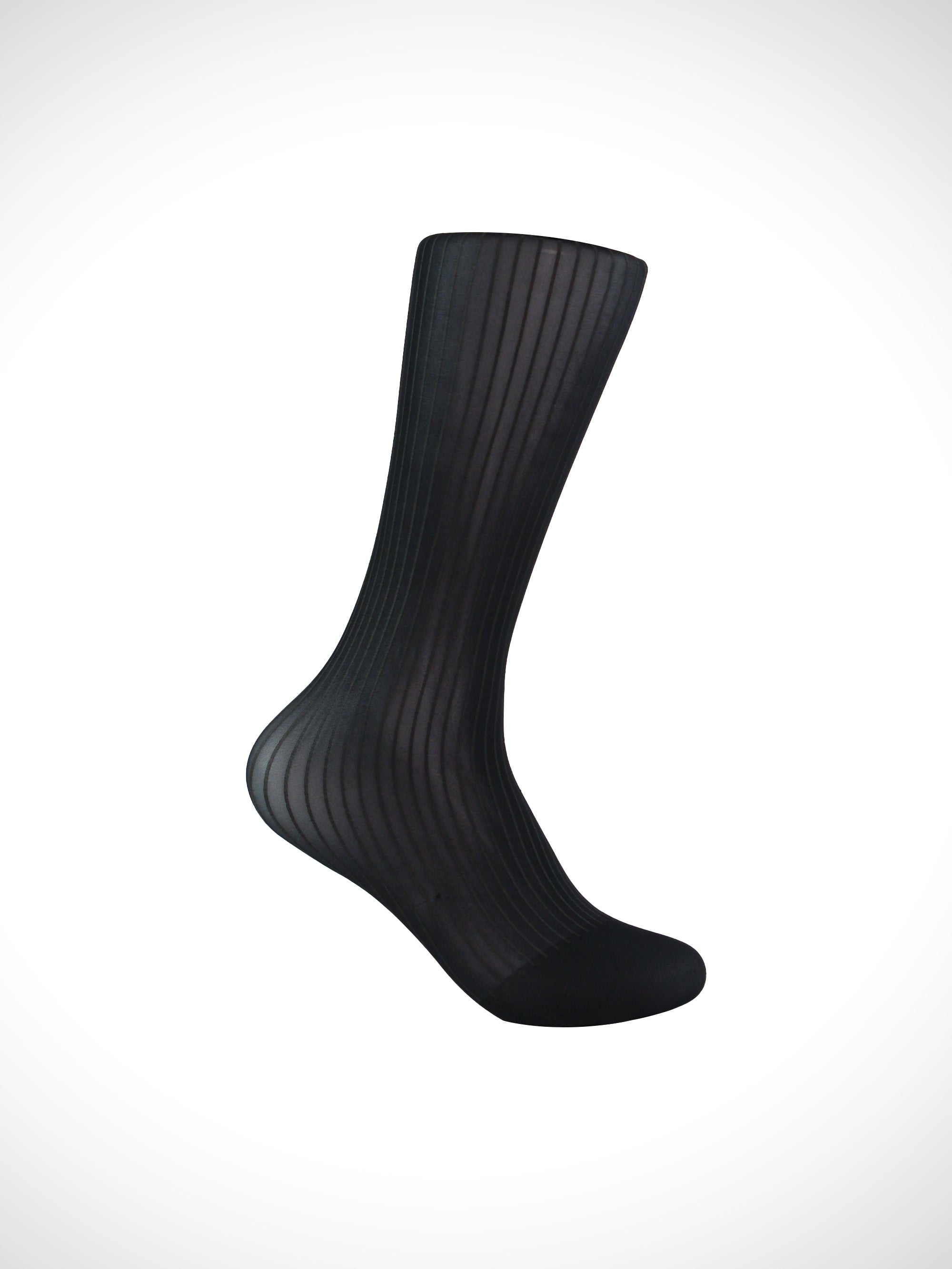 Matte-Stripe Gloss Contrast Sheer Men’s Socks – Sophisticated Texture Design