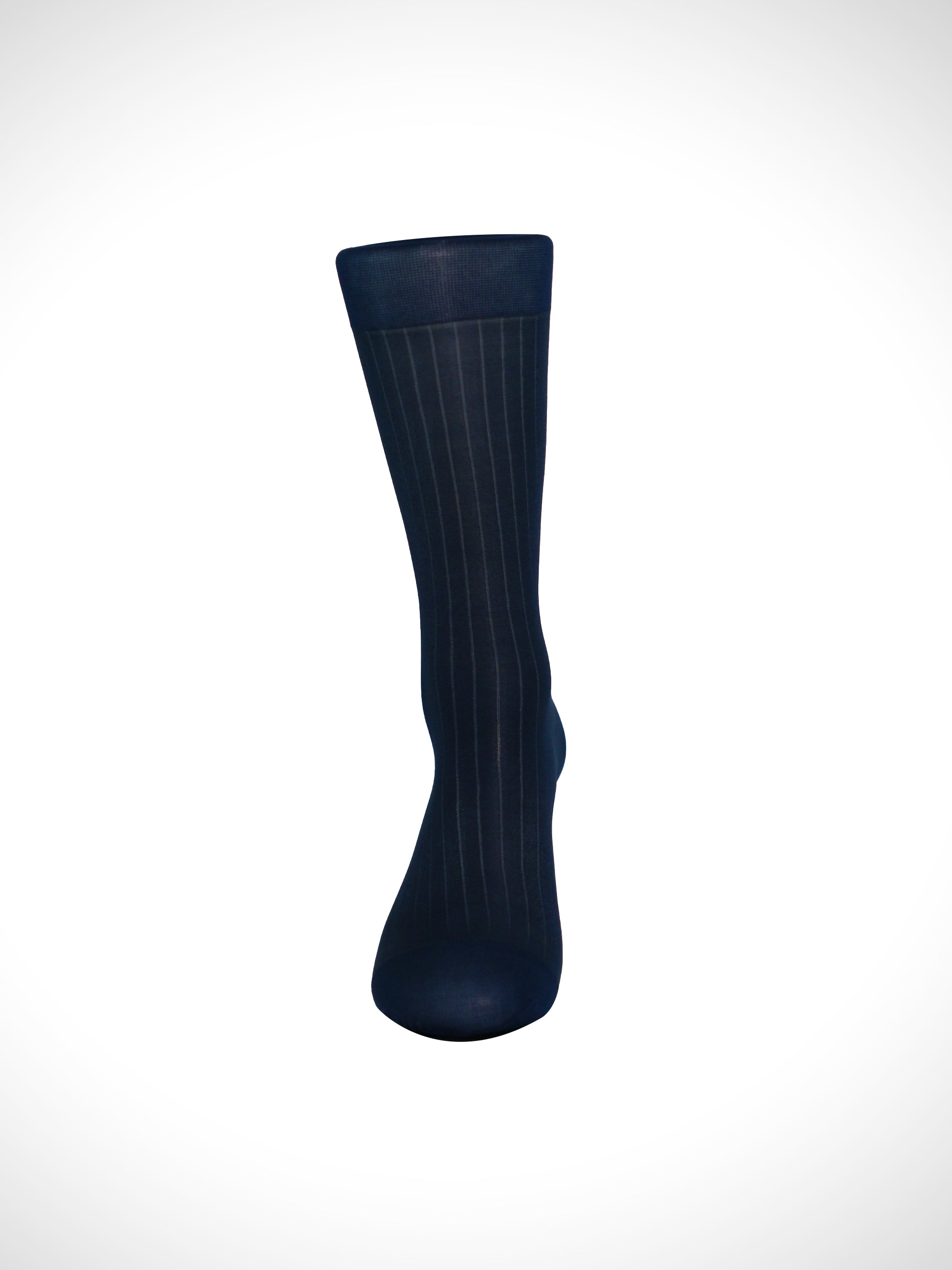 Wide-Stripe Sheer Men’s Socks – Bold Pattern with Silky Breathable Fit