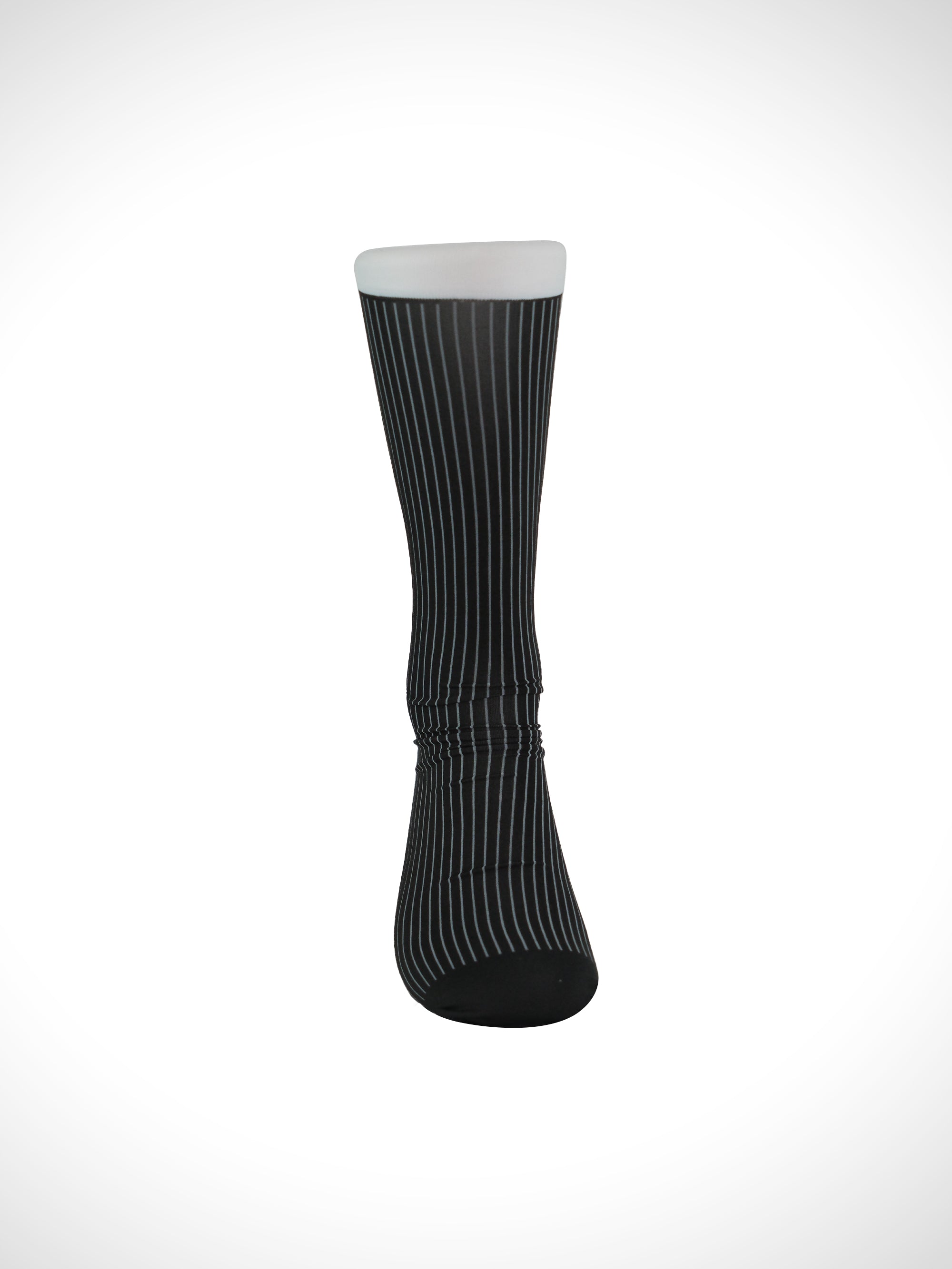 Striped Velvet Knee-High Socks for Men – Bold Contrast with Luxurious Warmth