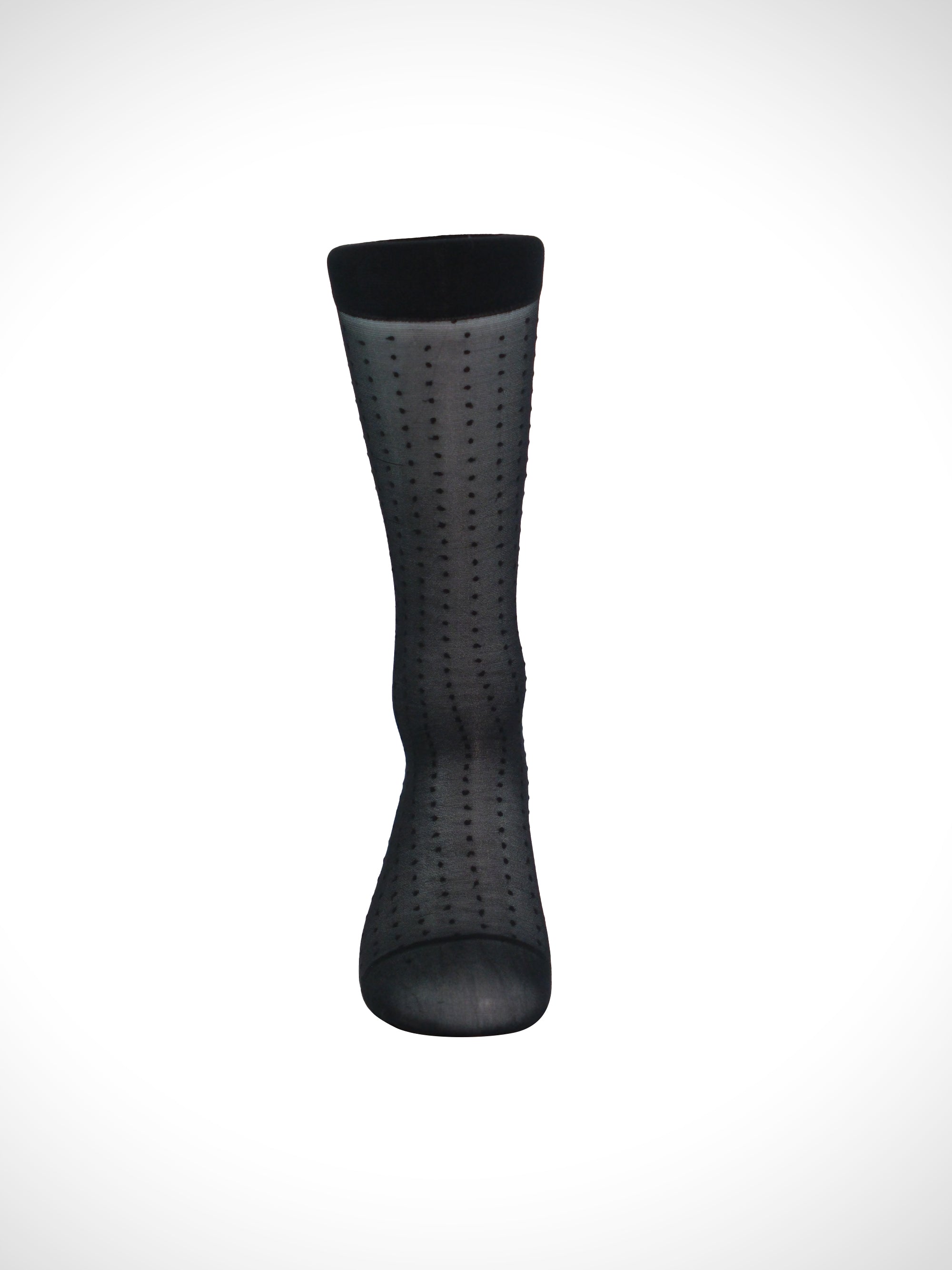 Polka Dot Inspired Sheer Men’s Socks – Artistic Pattern with Misty Texture