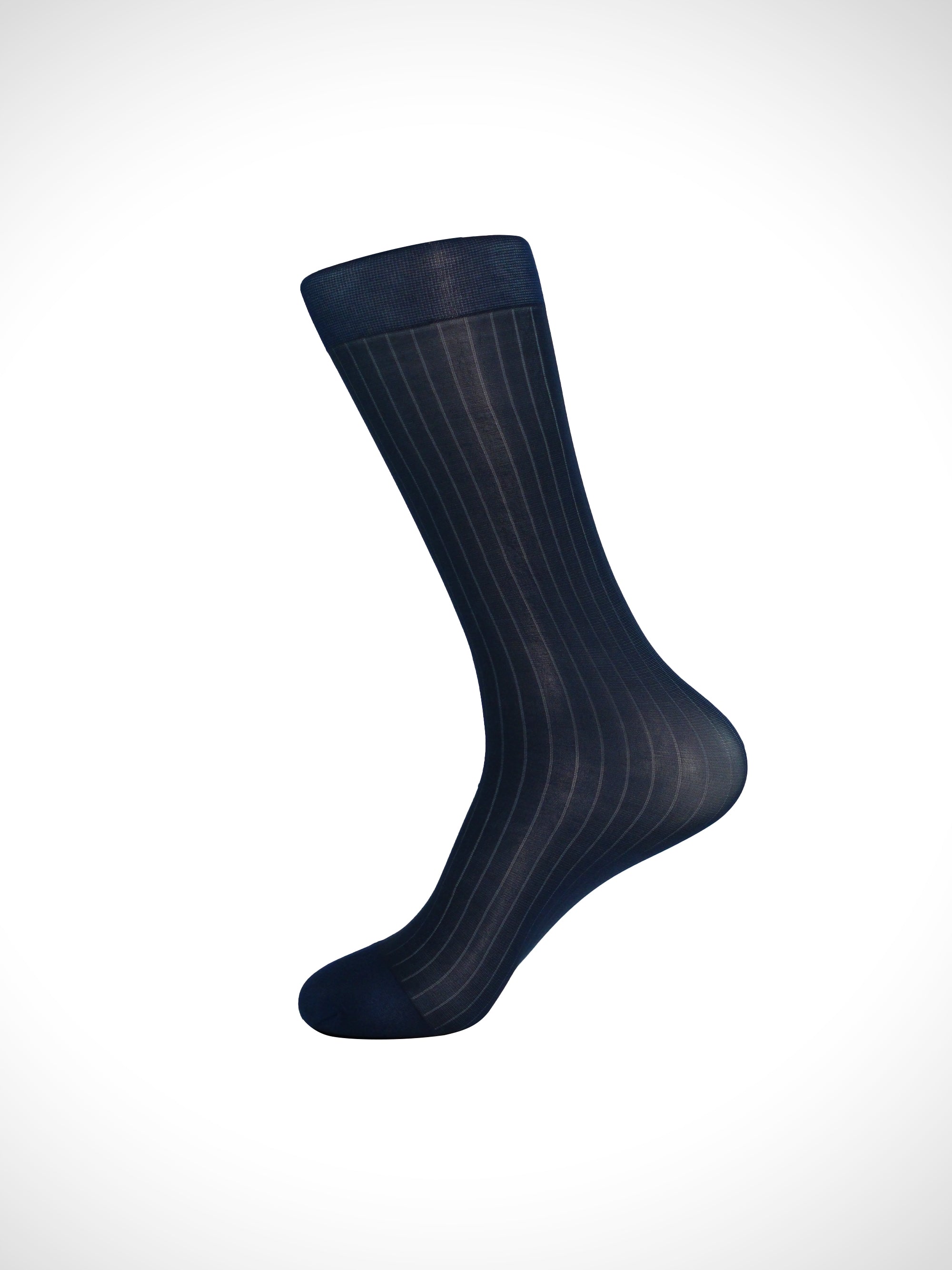 Wide-Stripe Sheer Men’s Socks – Bold Pattern with Silky Breathable Fit