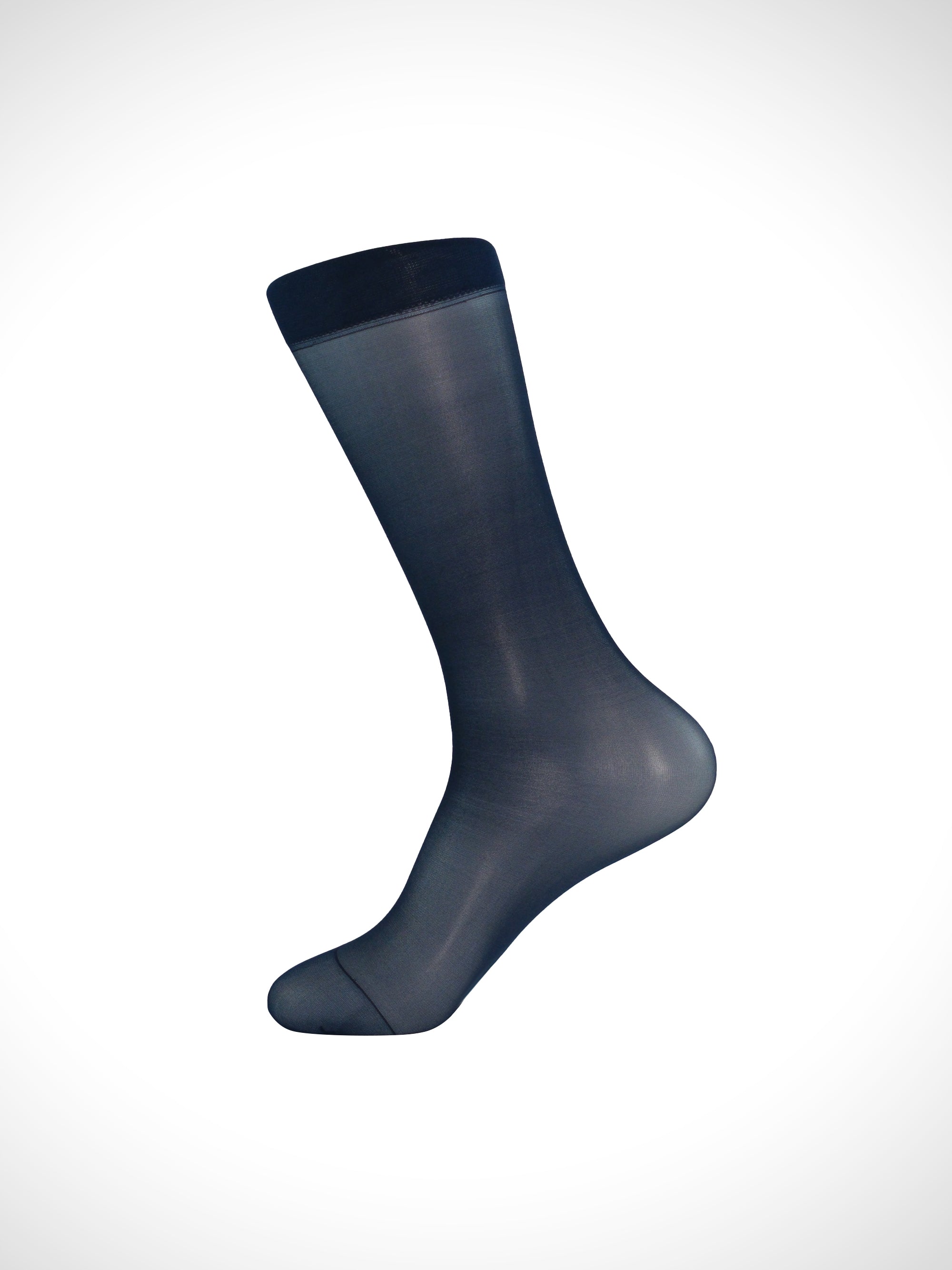 Navy Ultra-Sheer Contour Men’s Socks – Breathable Silky Fit for Dress Shoes