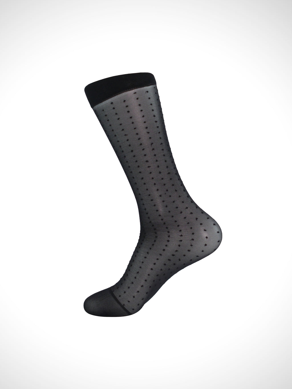 Polka Dot Inspired Sheer Men’s Socks – Artistic Pattern with Misty Texture