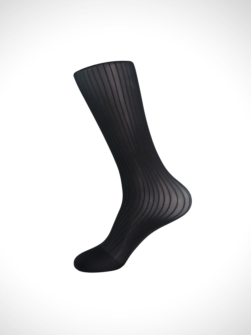 Matte-Stripe Gloss Contrast Sheer Men’s Socks – Sophisticated Texture Design