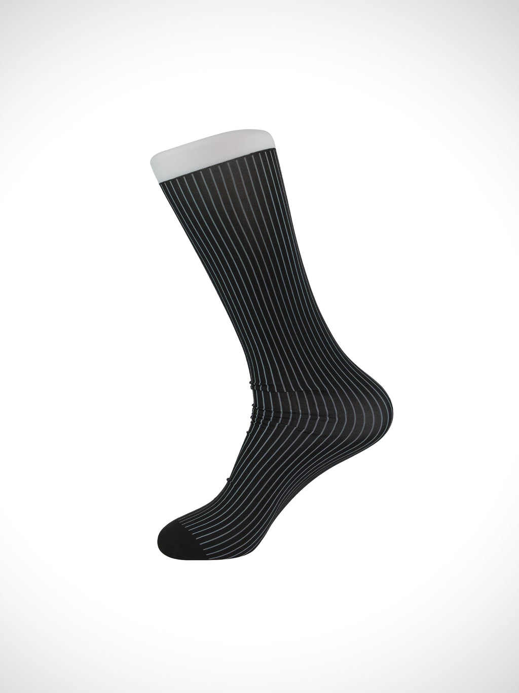Striped Velvet Knee-High Socks for Men – Bold Contrast with Luxurious Warmth