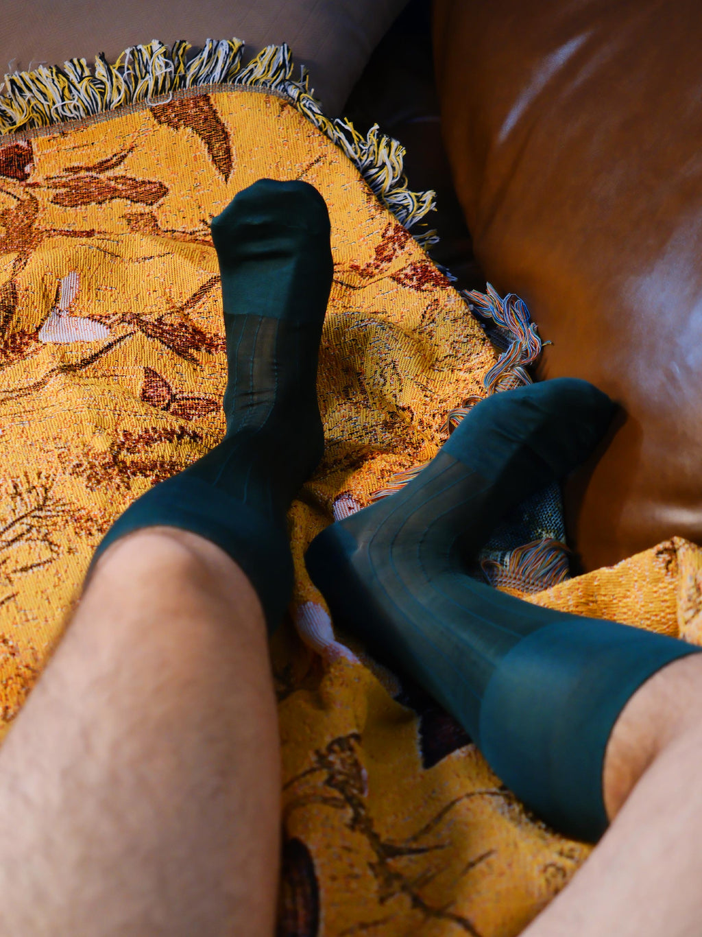 Gentleman’s 100% Nylon Sheer Socks – Vintage Shine with Cloud - Soft Fit - SHÉR