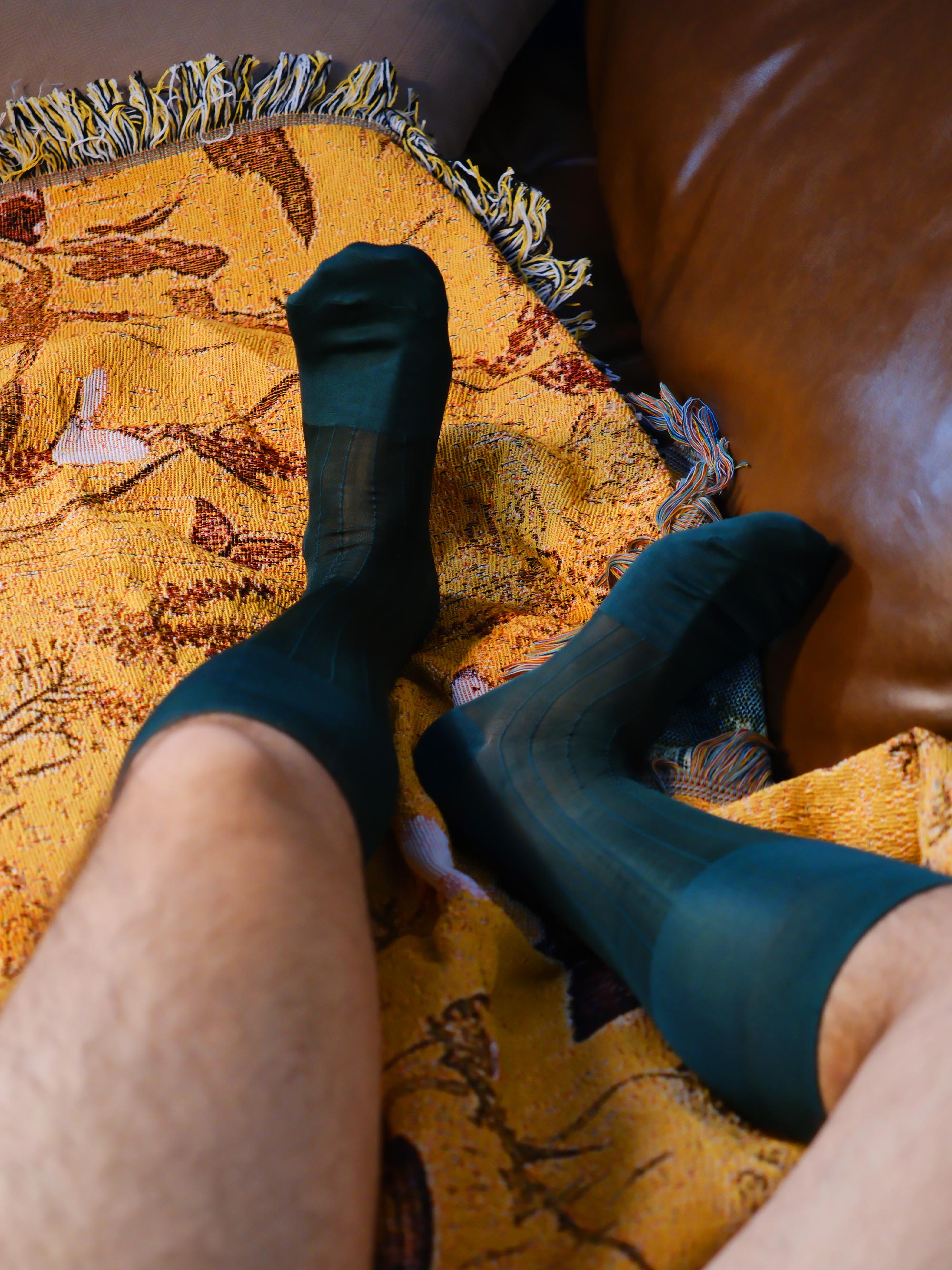 Gentleman’s 100% Nylon Sheer Socks – Vintage Shine with Cloud - Soft Fit - SHÉR