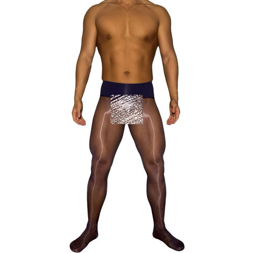 Cream - Gloss Ultra Stretch Men’s Pantyhose – 8D Silky Sheen with Powerful Flexibility - SHÉR