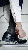 Gentleman’s 100% Nylon Sheer Socks – Vintage Shine with Cloud - Soft Fit - SHÉR