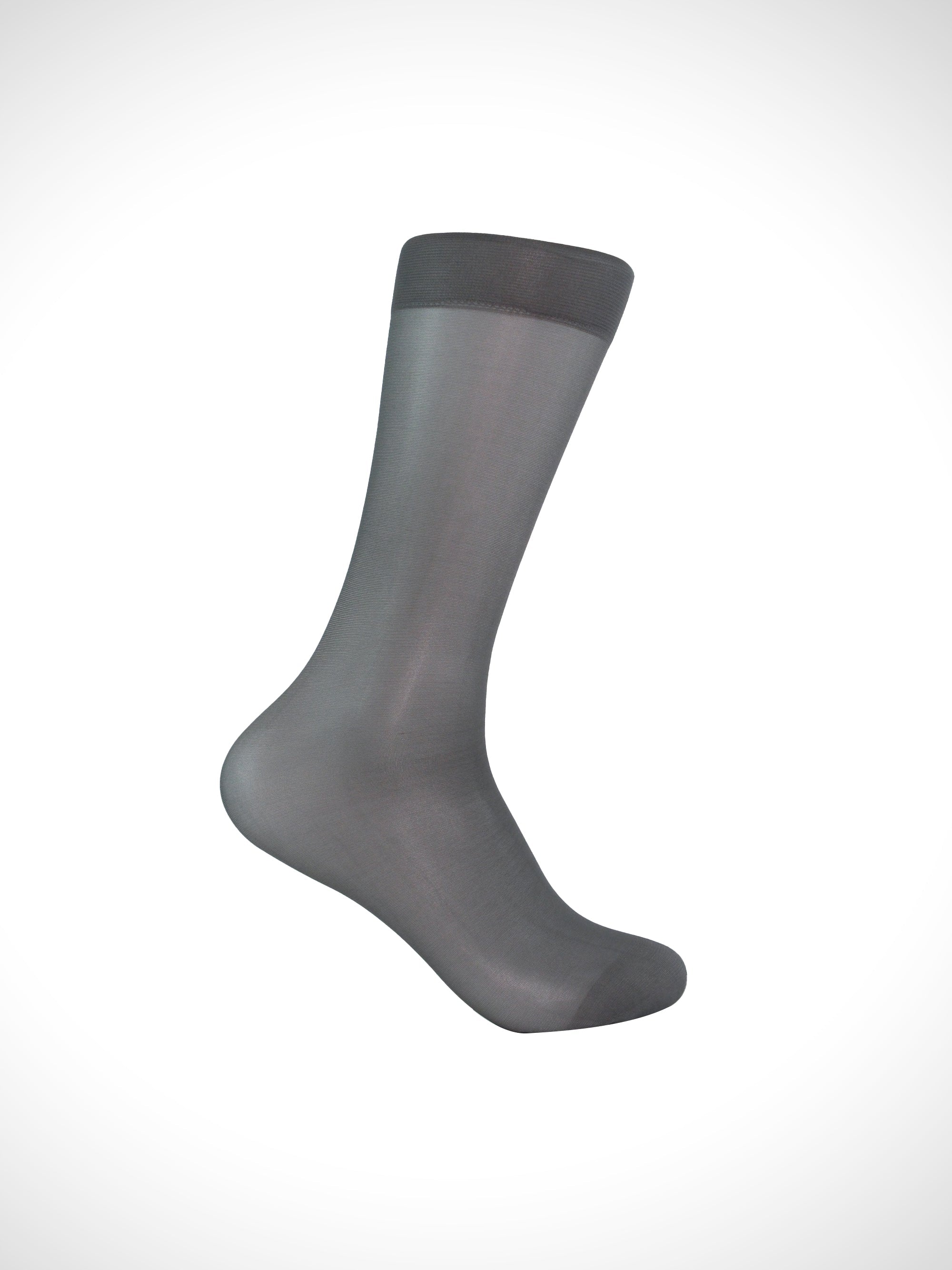 Grey Allure Ultra - Stretch Sheer Men’s Socks – Soft Misty Finish - SHÉR