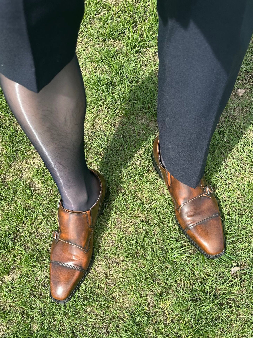 Silver Mirage Ultra Sheer Men’s Knee - High Socks – 1D Silk - Blend with Liquid Metallic Glow - SHÉR
