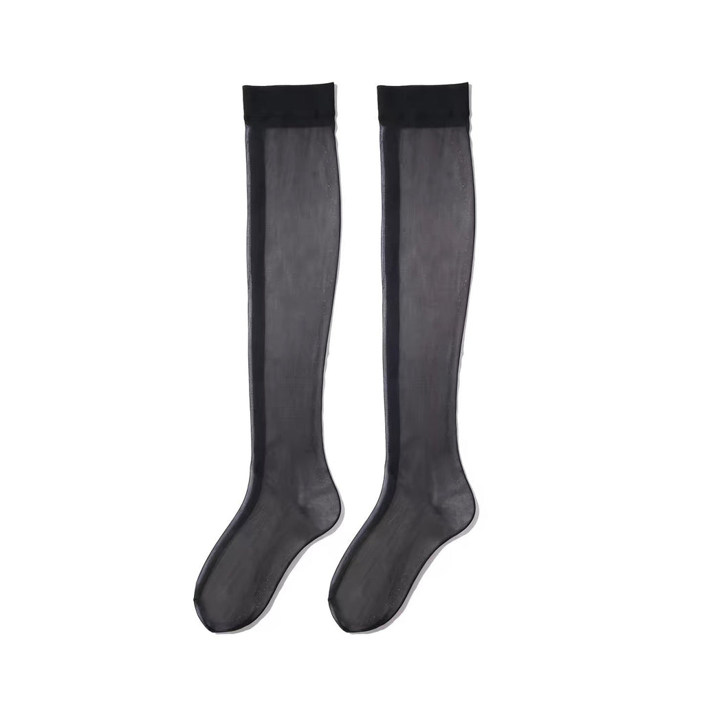 Silver Mirage Ultra Sheer Men’s Knee - High Socks – 1D Silk - Blend with Liquid Metallic Glow - SHÉR