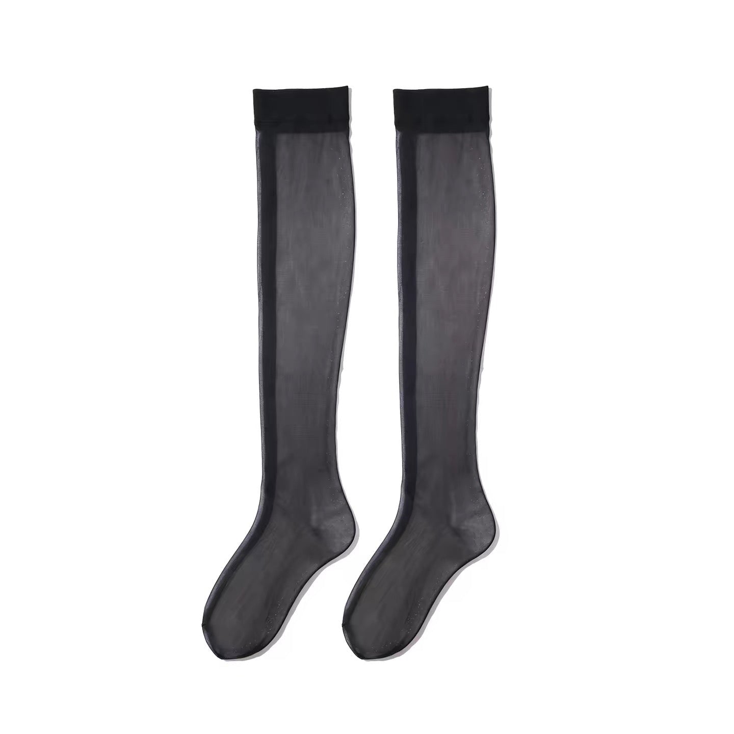 Silver Mirage Ultra Sheer Men’s Knee - High Socks – 1D Silk - Blend with Liquid Metallic Glow - SHÉR